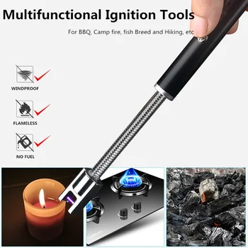 

Electric Rechargeable USB Kitchen Lighter BBQ Windproof Electronic Cigarette Lighters Plasma Pulsed Arc BBQ Flameless Lighter