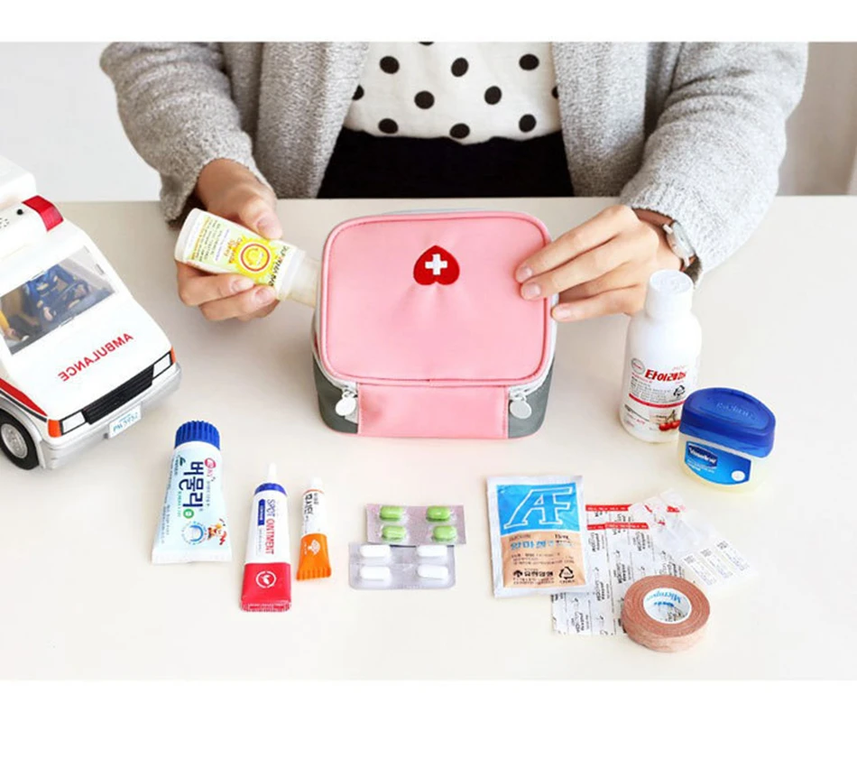 Аксессуары для путешествий, функциональные портативные органайзеры аптечки для первой помощи, сумка для лекарств из хлопчатобумажной ткани, чехол для таблеток, коробка для разветвителей