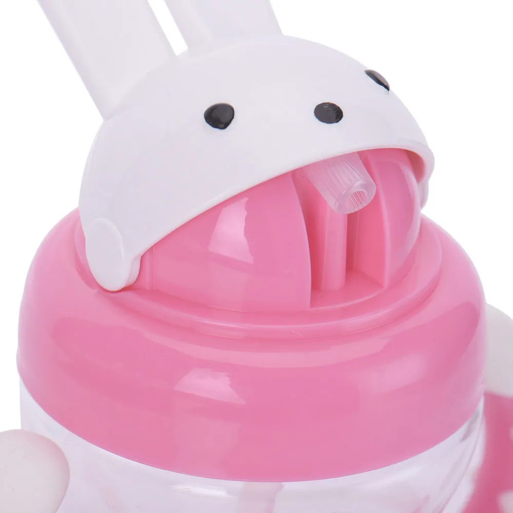 240 мл милая детская чашка для кормления Rabbite с соломинкой, без бисфенола, для детей, для обучения кормлению, питьевая ручка, Детские Бутылочки для воды, тренировочная чашка