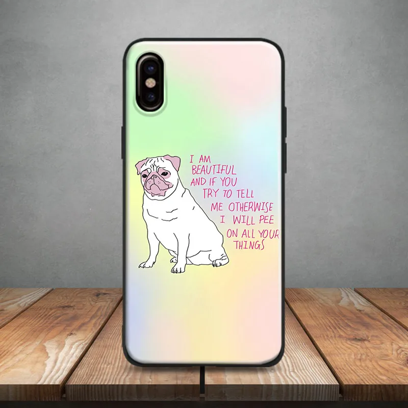 

Dog quotes Pastel Aesthetic Soft Silicone Phone Case Cover Shell For Apple iPhone 5 Se 5s 6 6s 6Plus 6sPlus 7 8 7Plus 8Plus X