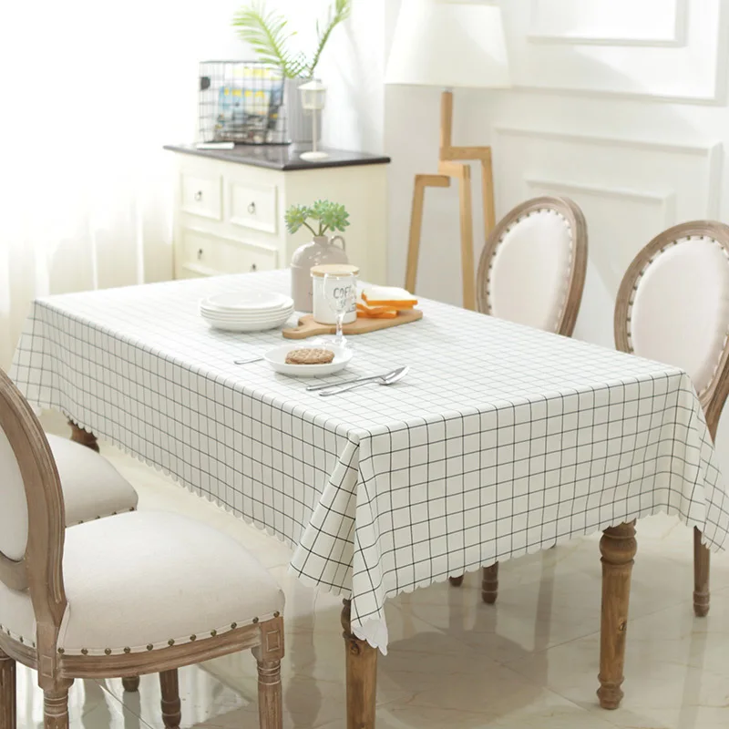 Tablecloth PVC Waterproof And Oil-Proof Table Cover Plastic Tablecloth Anti-Scalding Rectangular Kitchen Home Table Cloth ZM182