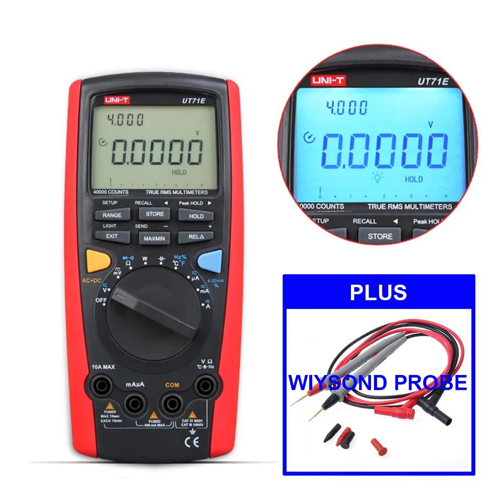 

M120 UNI-T UT71E Digital Multimeter With USB Interface Frequency TesterMeter power 2500W USB true RMS DMM