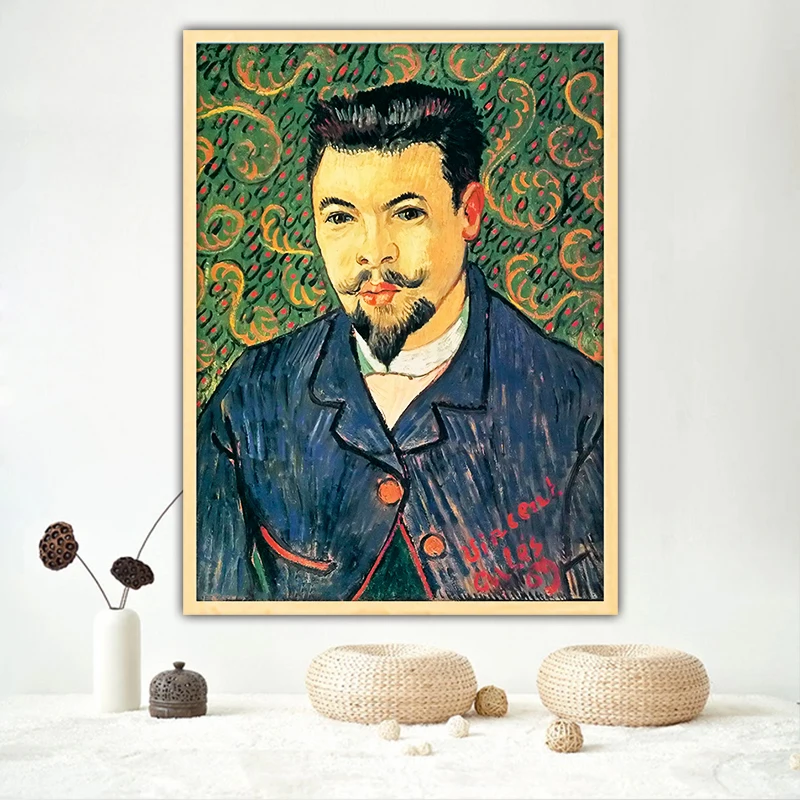 

Van Gogh doctor felix rey bust diy by numbers art paint impressionist paint adult hand drawing living room decoration on canvas