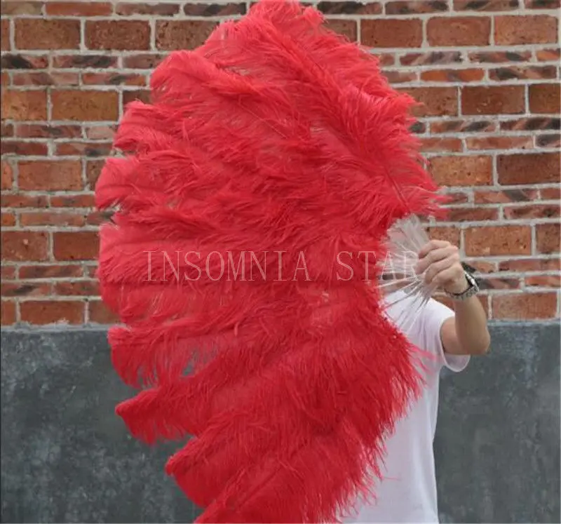100 шт, натуральные страусиные перья, 20-80 см/8-32 дюйма, окрашенные красные вечерние маски, головной убор, аксессуары для одежды
