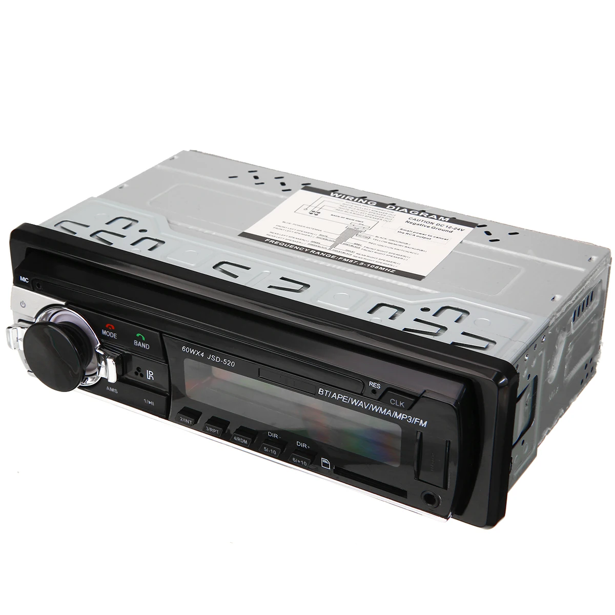 JSD-520 24V Car Radio Stereo Player Digital Bluetooth Car MP3 Player 60Wx4 FM Radio Stereo Audio USB/SD with In Dash AUX Input