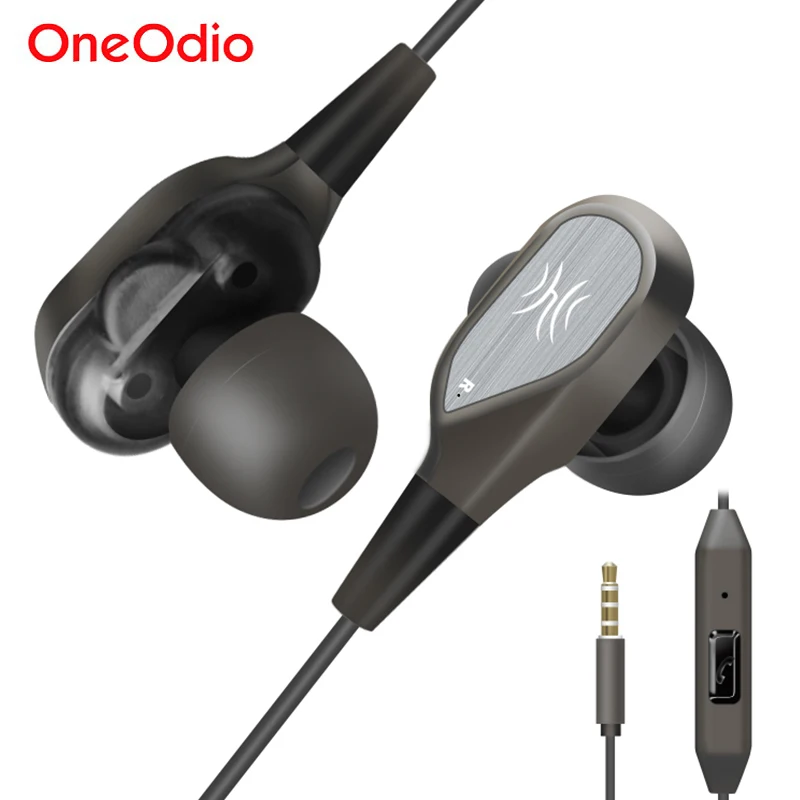 

Oneodio Wired Headphones Dual Drivers HiFi Earphones Stereo In Ear Monitor Earbuds For Mobile Phone Headset With Mic Handsfree