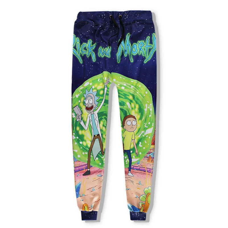 Аниме Рик и Морти 3D джоггеры брюки мужские повседневные свободные брюки штаны мужская одежда для унисекс хип хоп стиль Pantalon Homme - Цвет: anime4 pants