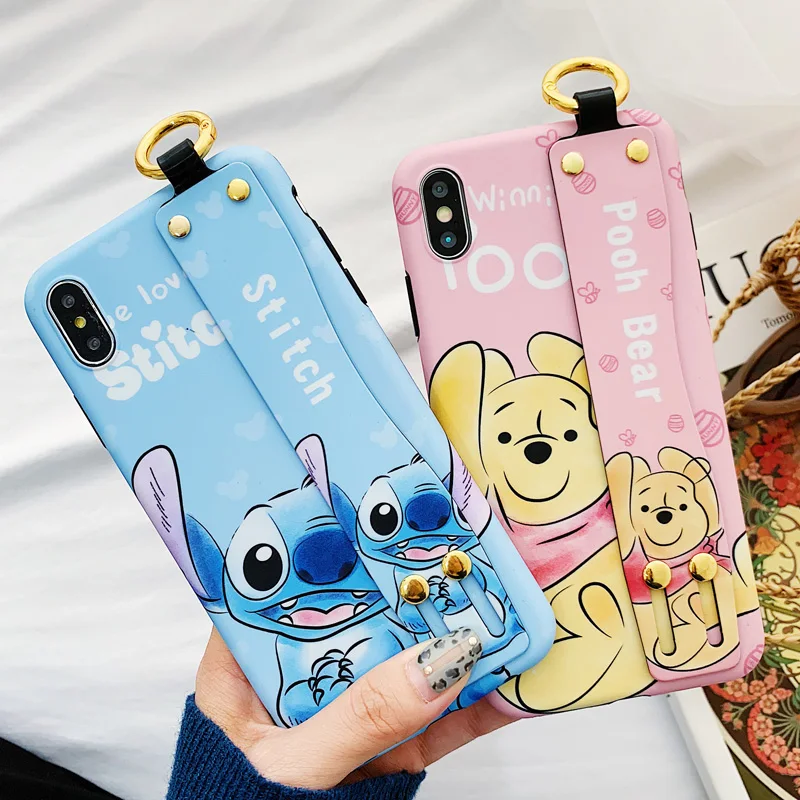 Для iphone XR XS max X милый ремешок на запястье мягкий чехол для телефона 8plus 7 7plus 6 6S 6p