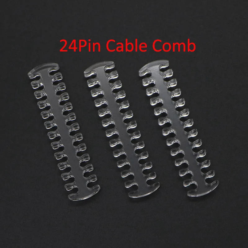 24Pin 16Pin 14Pin 12Pin 8Pin 6Pin 4Pin Open Type Clear Acrylic Comb for Computer Cables.