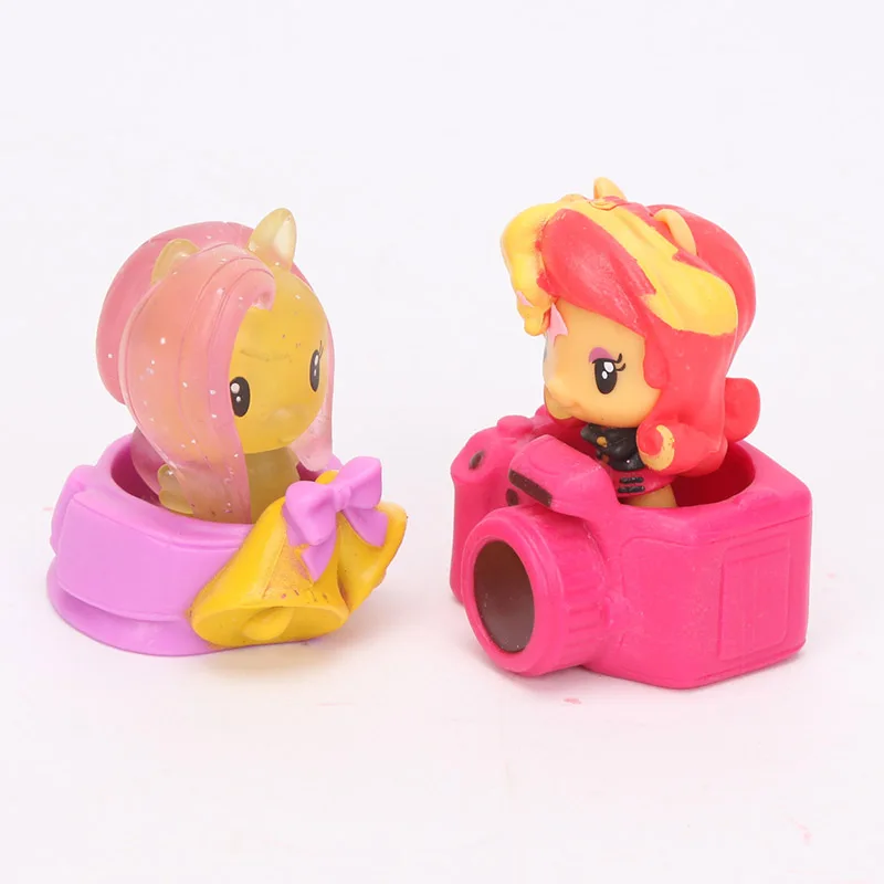 Набор из 24 штук, новые игрушки My Little Pony Pulltab cетчатый рюкзак с затягивающимися внутри мини пони кукла дружба-это чудо всех цветов радуги; платье куклы и мягкие игрушки надувные игрушки пол