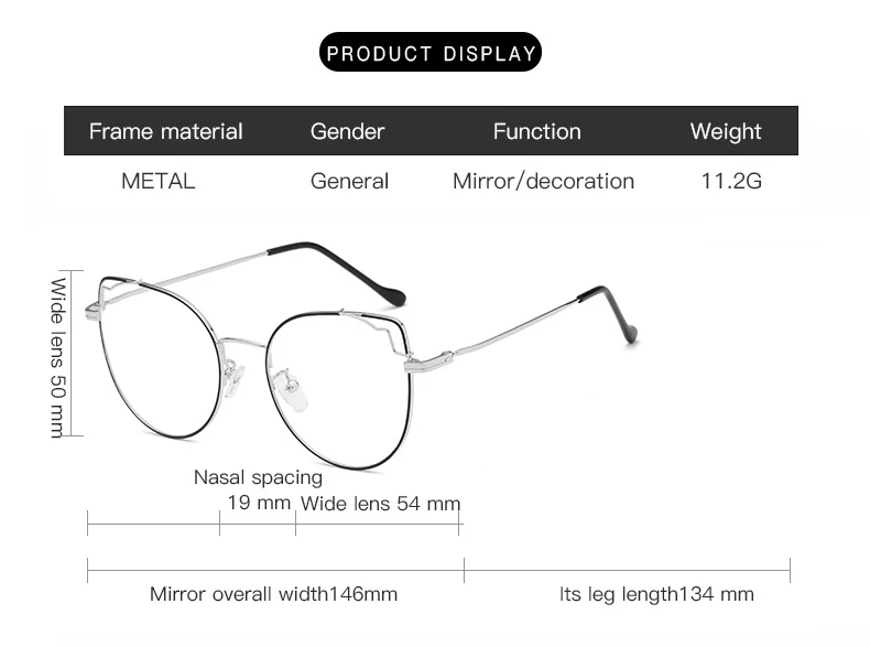Longkeader студенческие очки кошачий глаз винтажные металлические оправы корейские очки женские очки с полной оправой очки без градусов