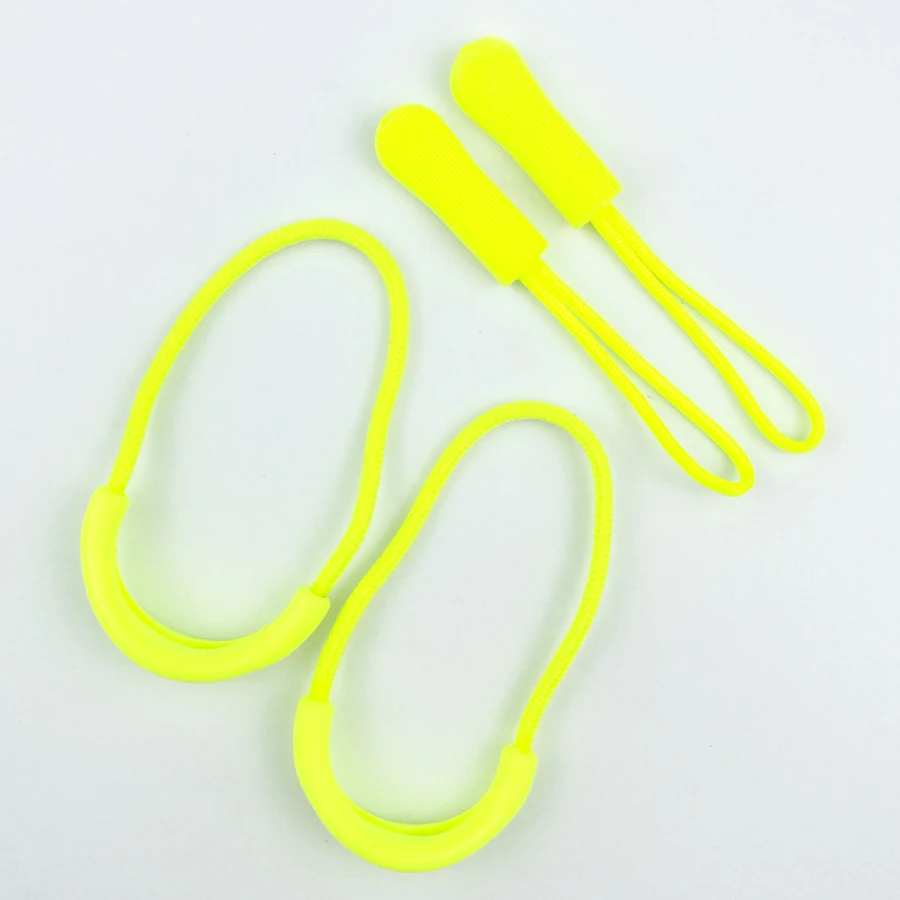 Zipper Head 10pcs Multicolor Silicone Rubber Zipper Pull Ropes Zip
