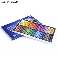 K&KBOOK 50pc/set Oil Pastels Set Student Stationery School Drawing Pen Supplies 50 Color crayons boya kalemi stylo boligrafos
