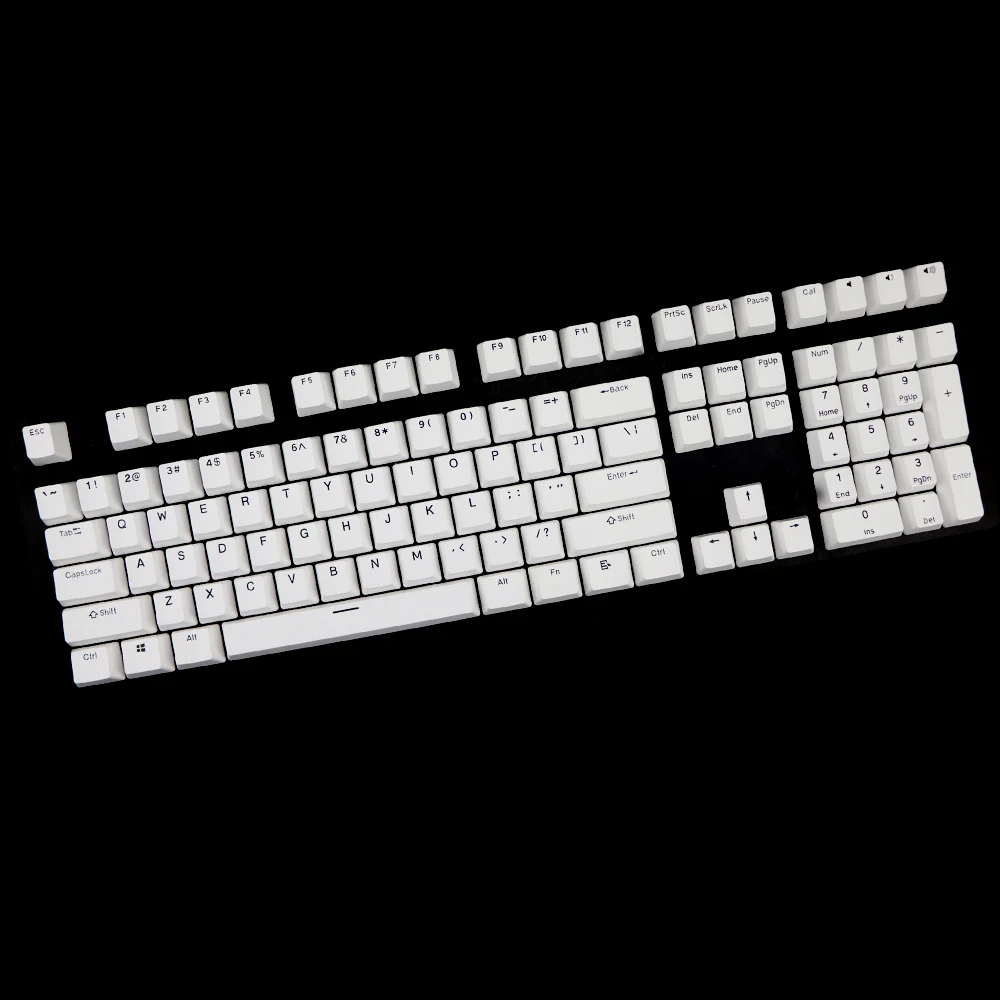 Двойная съемка PBT keycap 108 ключ ANSI раскладка OEM профиль черный шрифт колпачки для механической игровой клавиатуры MX переключатели