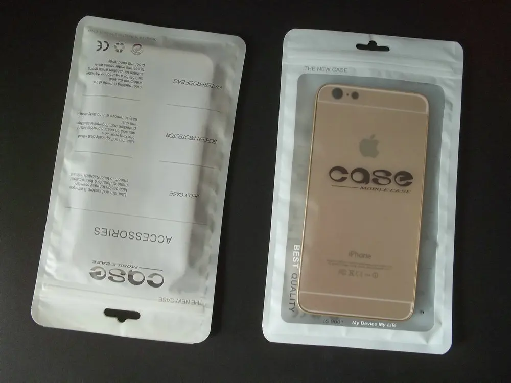 

100pcs 13*22cm White Plastic Zipper Retail Packaging Poly Bag mobile Case For iphone 5 6 6s 7 8 plus Samsung S5 S6 S7 Note 4/5