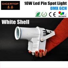 TIPTOP TP-E18 мини-диско 10 Вт луч светодиодный прожектор RGBW полный Цвет белый Корпус живопись Вращающийся Зеркальный Шар отражают сверкающих