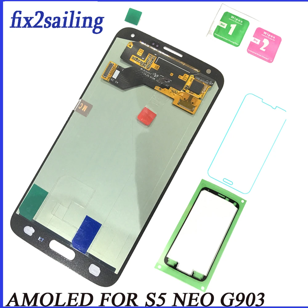 

For Samsung lcd display galaxy s5 Neo New Super LCD S5 Neo G903 G903F Display 100% Tested Working Touch Screen Assembly
