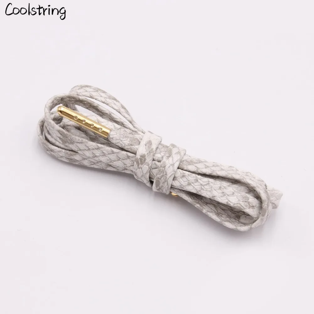 Coolstring/плоские шнурки из змеиной кожи; цвет белый, красный, серый, коричневый; роскошные кожаные шнурки с золотыми металлическими шнурками для спортивных кроссовок