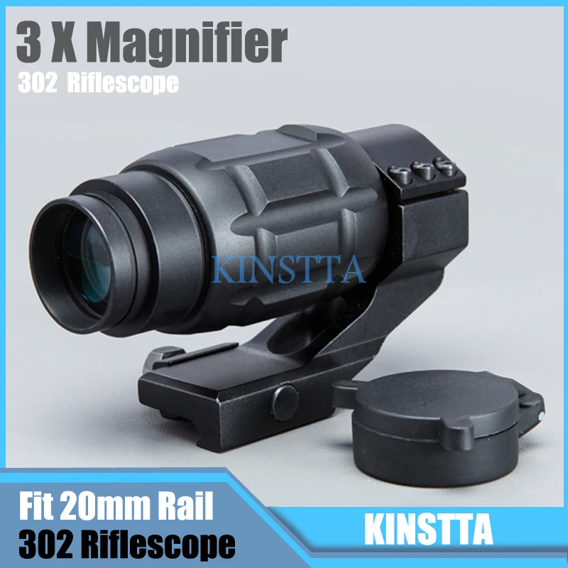

hlurker Tactical Military 302 3X25MM Optics Scope Magnifier MagAirsoft 3x Riflescope Magnifying Rifle Scope Focus For Hunting