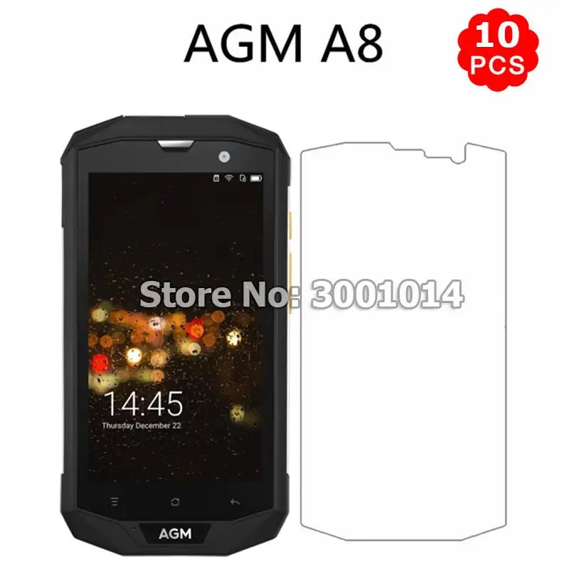 

10Pcs Tempered Glass For AGM A8 4GB Screen Protector Explosion proof Smartphone Case Glass Film For AGM A8 IP68 Glass Protector