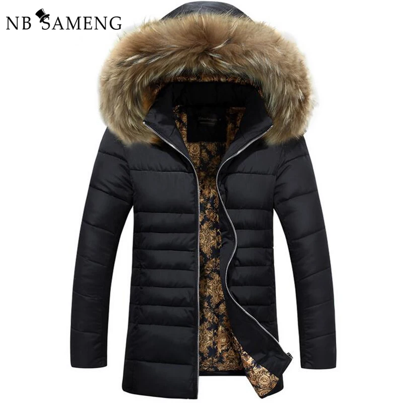 2016 New Mens Padded Coat Fashion Jacket Winter Brand Clothing Men Jaqueta Parka Warm Wadded Packable Sportswear 3XL NSWT193