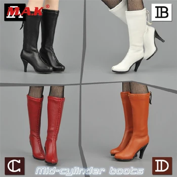 

ZY16-27 1/6 Female Mid-cylinder Zipper Boots with Feet Inside for 12 inches Phicen S10D/S12D/S16A/S17B Action Figure Accessories