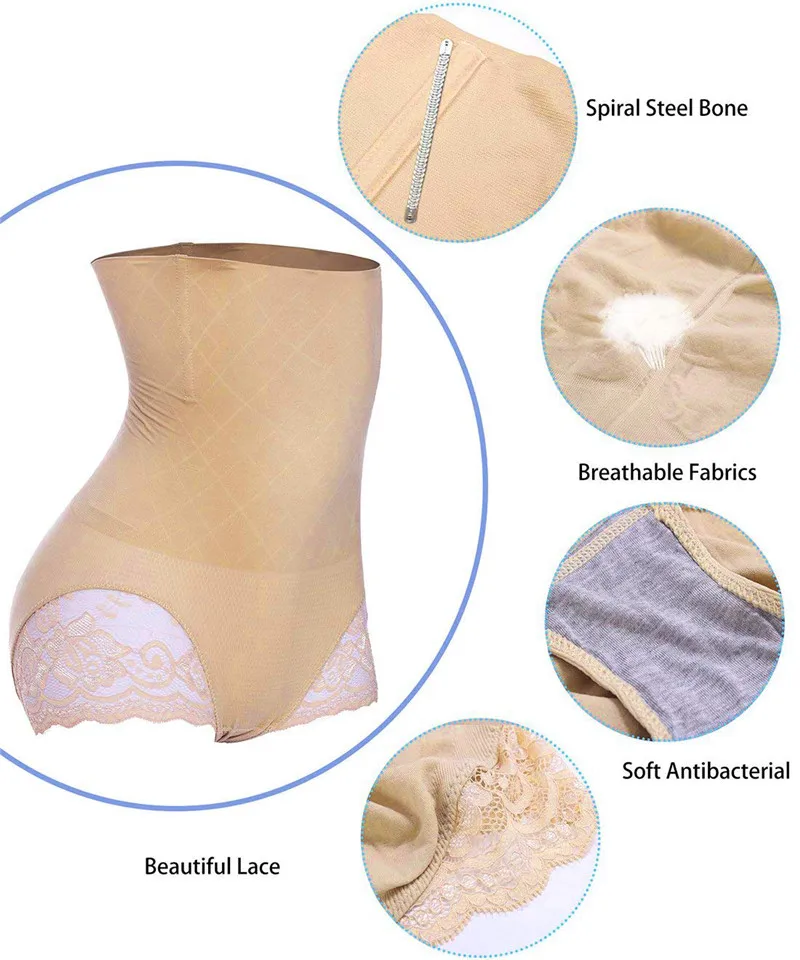 NINGMI Tummy Control Panties Seamless Butt Lifter Women High Waist Trainer Dress Corrective Underwear Body Shaper Slimming Pants