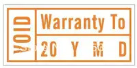 30000pcs/lot 1.5x0.7cm Warranty To year month day VOID if tampered seals label stickers, Item No. V19