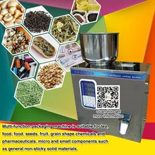 Машина для розлива гранул, маленькая машина для розлива порошка с одной головкой для чая, пищевых фруктов, 3-50 г, 2-100 г