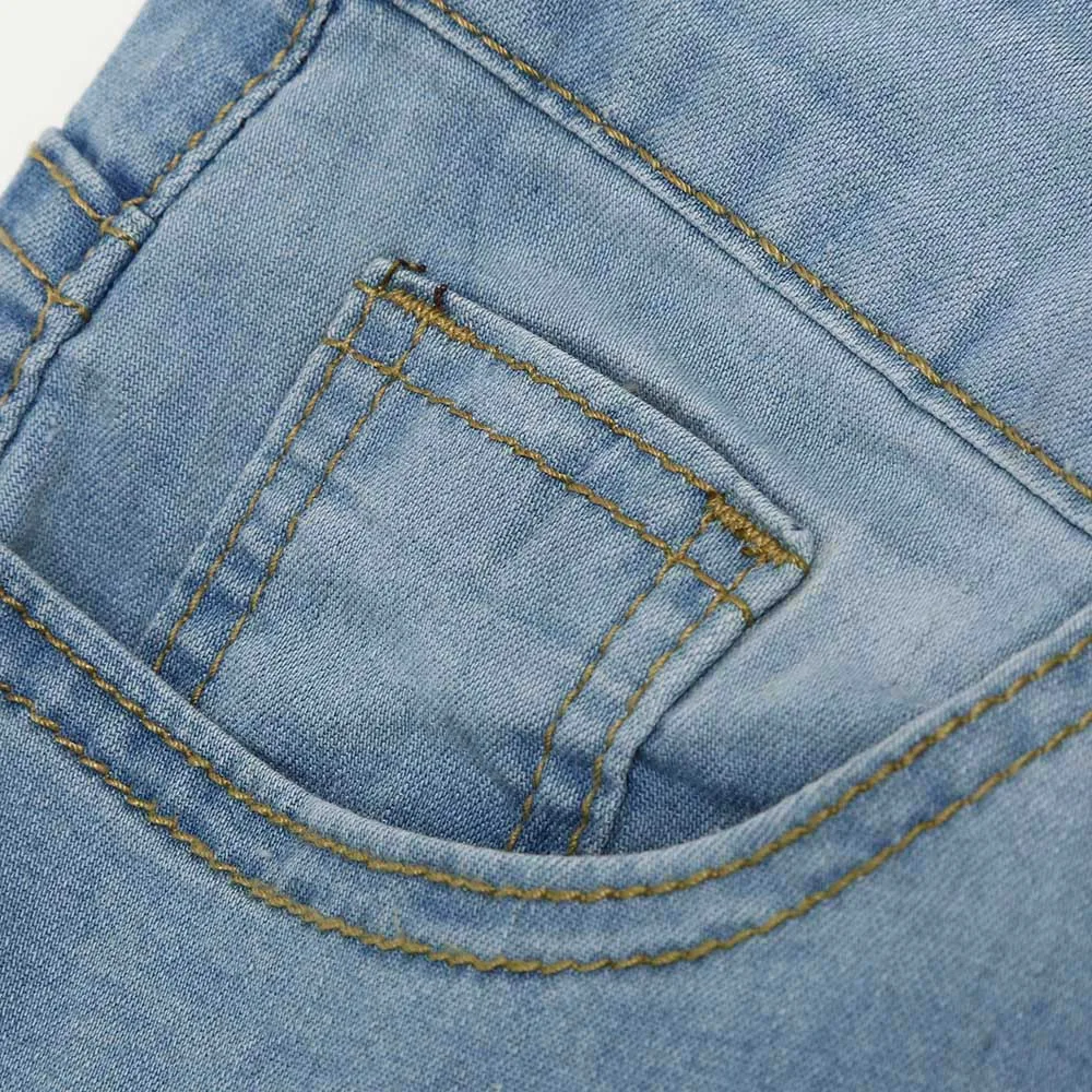 Женские Большие размеры, рваные Стрейчевые тонкие мягкие и удобные джинсы, обтягивающие джинсы, брюки с высокой талией, L50/0130
