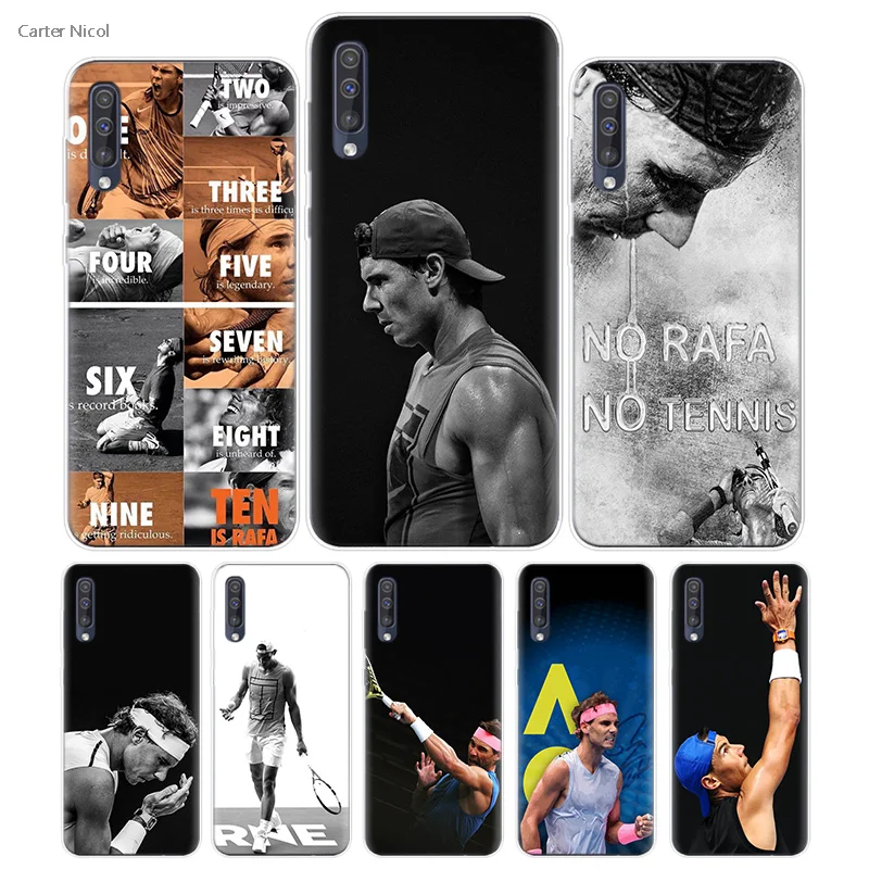 

Transpatrent Silicone Case for Samsung Galaxy A50 A70 A30 M30 M20 A10 A20 A40 M20 Cover Phone Rafael Nadal