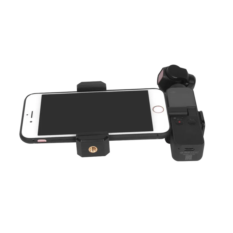 Sunnylife DJI Osmo Pocket Accessories Phone Clip Holder Mount WithTripod Bracket for DJI Osmo Pocket Handheld Gimbal Stabilizer