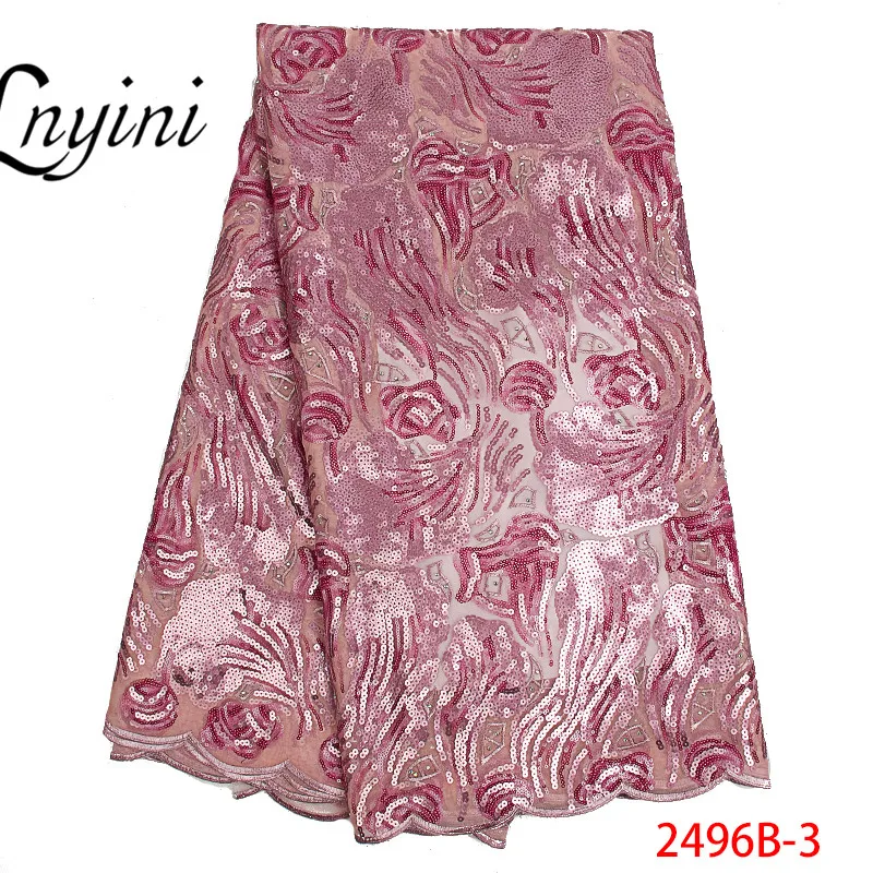 High Quality French Organza Lace Fabric 2019 Pink Embroidery African Tulle Material For Nigerian Wedding Party L2496B-1 | Дом и сад
