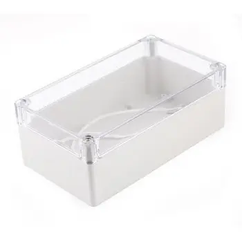 

158mm x 90mm x 60mm Clear Gray Plastic Rectangle Case Junction Box