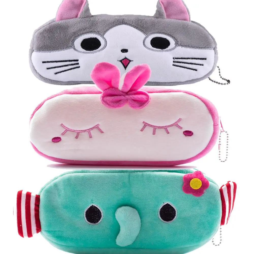 

Limit Shows Kawalii Cute Cartoon Animal Pencil Pen Case Soft Plush Makeup Cosmetic Pouch Bag Zipper School supplies Gift For Kid