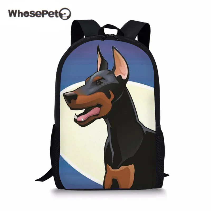WHOSEPET Doberman школьный рюкзак для детей модные женские рюкзаки школьные путешествий