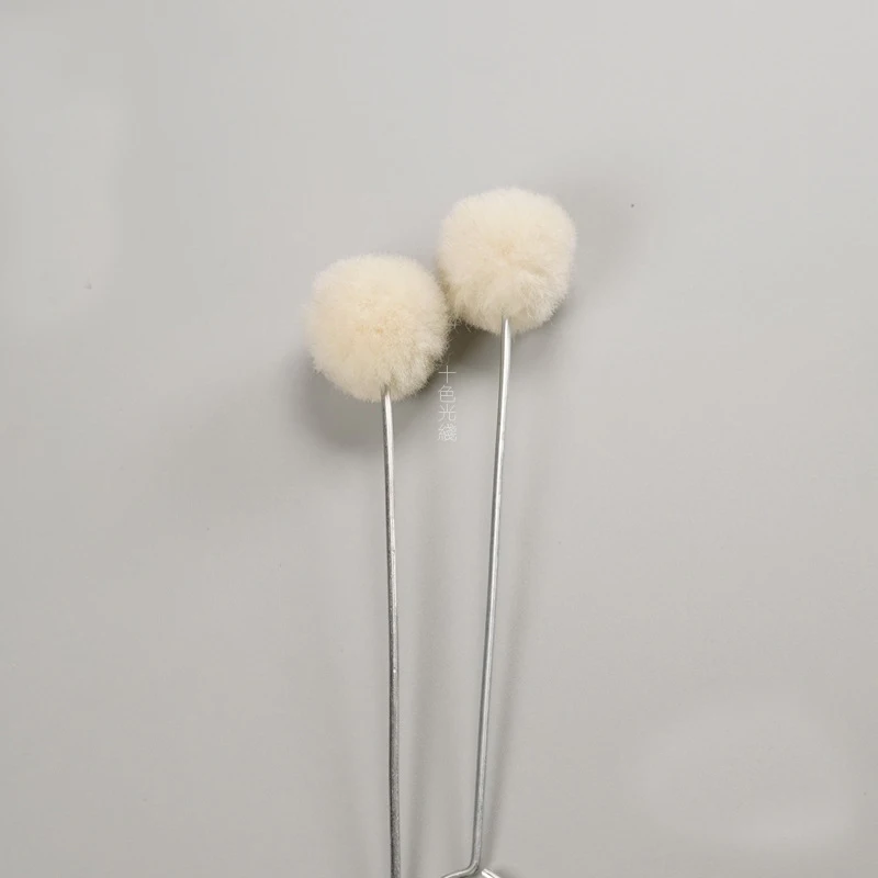 100Pcs Leather Dye Wool Daubers Ball Brush for DIY Crafts Dauber Dyeing Applicator with Metal Handle for DIY Crafts Projects