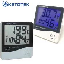Weather Station HTC-1/HTC-8 Indoor Digital Thermometer Hygrometer Wall Hanging Electronic Temperature Humidity Meter Alarm Clock