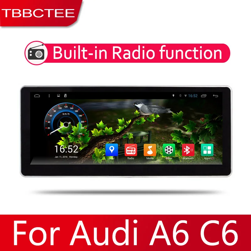 Best Car Android System 1080P IPS LCD Screen For Audi A6 A6L C6 2004~2011 Car Radio Player GPS Navigation BT WiFi AUX 4