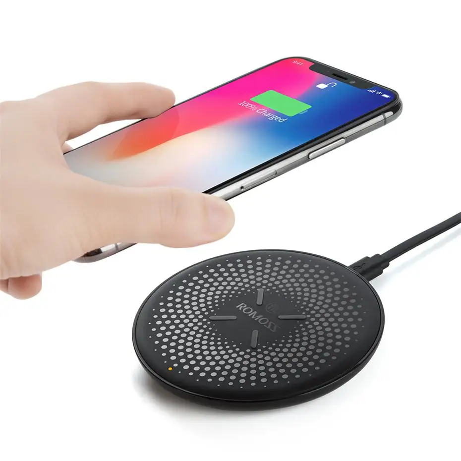 Romoss Wireless Charger for iPhone X 8 Plus 10W Wireless Charging for Samsung 1