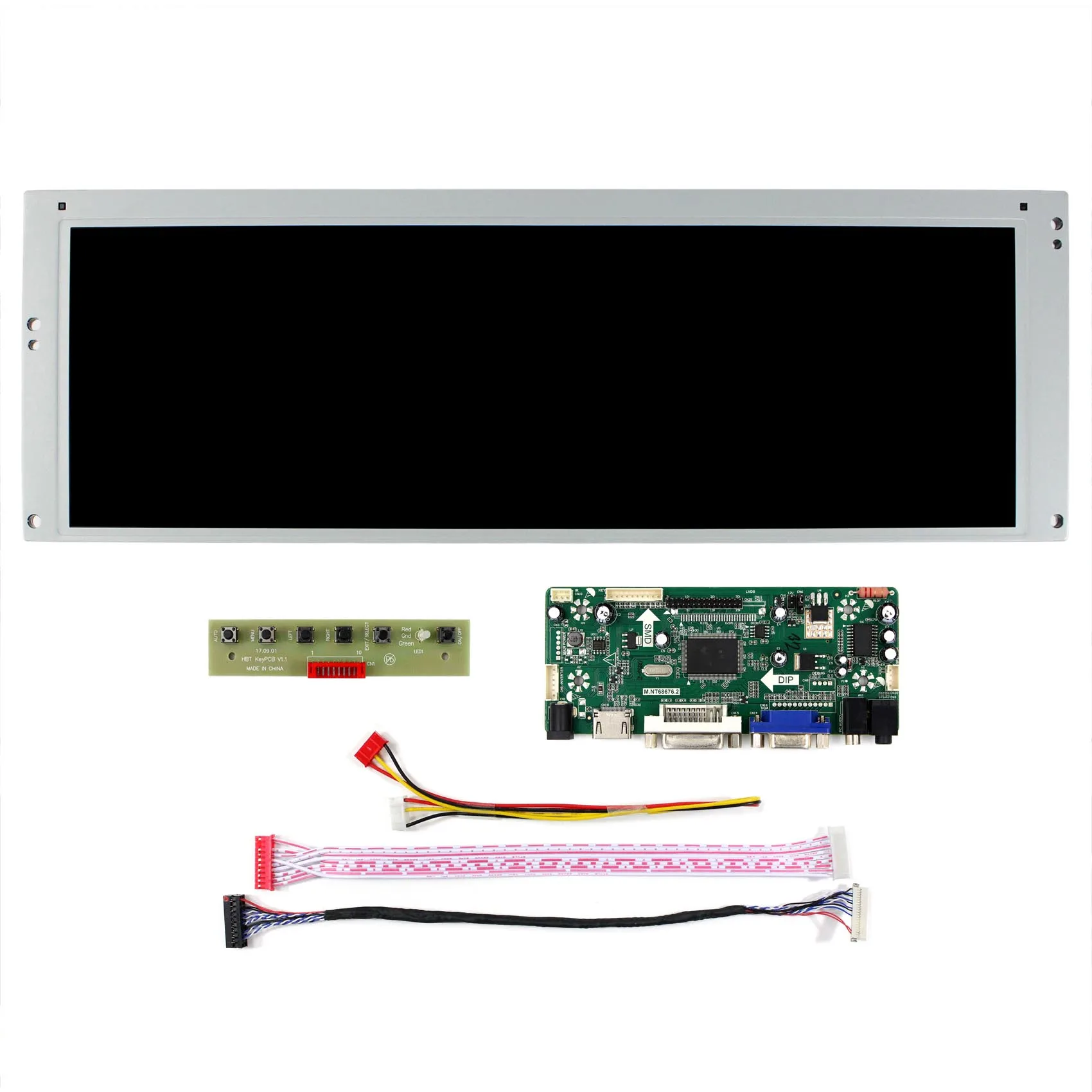  HDMI VGA DVI LCD controller board with 14.9inch 1280x390 LTA149B780F LCD screen