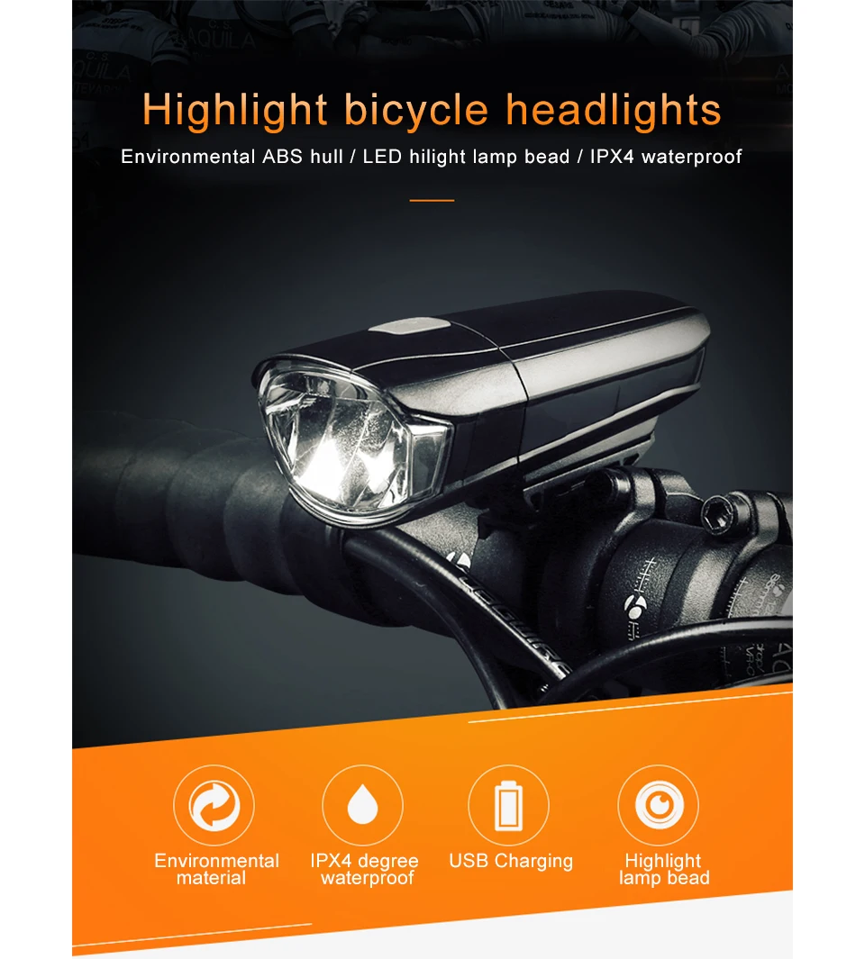 Excellent 2017 New Bicycle Lamp Bike MTB Road Usb Chargeable Led Front Light Set Handlebar Headlight Highlight Warning 0 Excellent 2017 New Bicycle Lamp Bike MTB Road Usb Chargeable Led Front Light Set Handlebar Headlight Highlight Warning 0