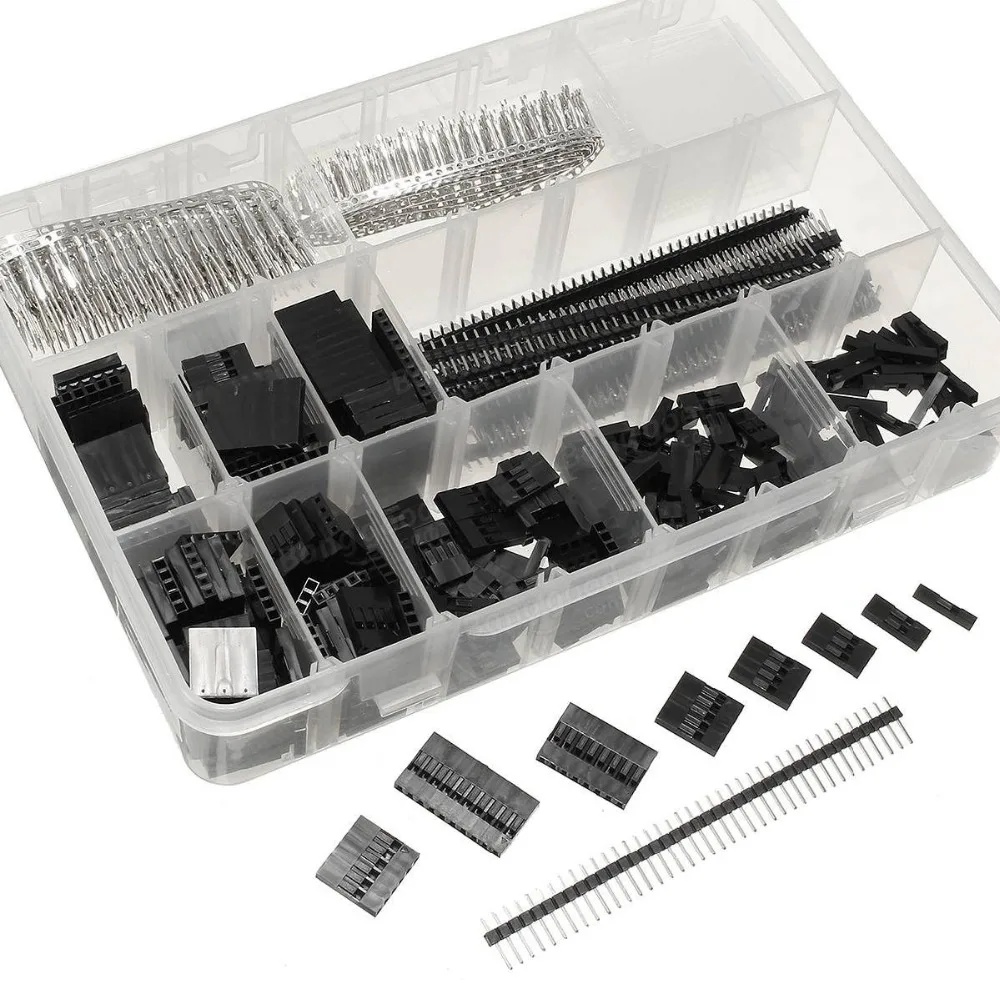 

1450PCS/Lot Dupont 2.54mm Wire Housing Connector 1~10P Header Housing Kit Crimp PCB Pin Headers Set Terminal Adaptor Assortment