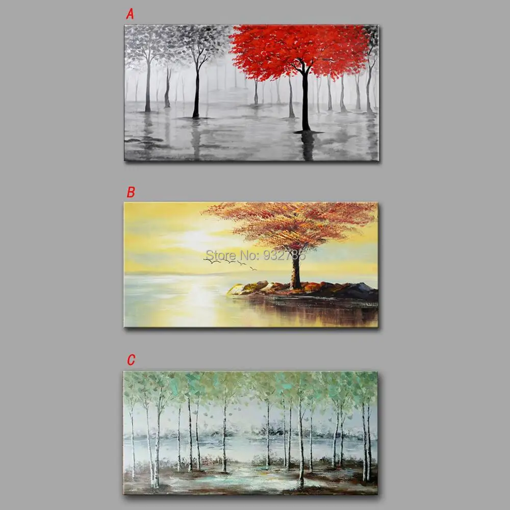 

Modern Abstract Hand Painted Tree of Life Oil Painting Canvas Art , Large Fabric Wall Mural Decoration for Bedroom(No frame )