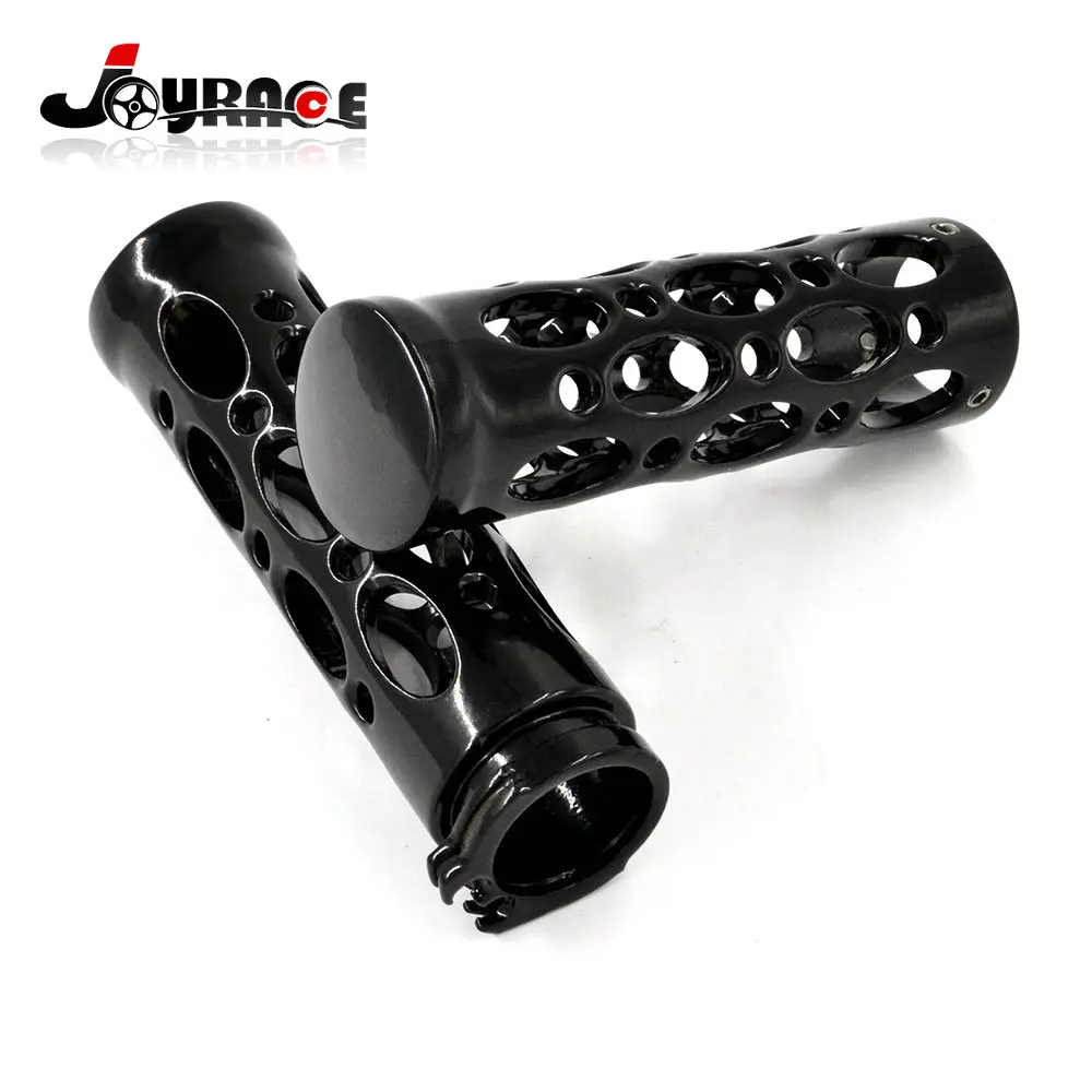 

Chrome Hollow Handlebar Grips Motorcycle for Harley Davidson Custom Choppers, up to 2007