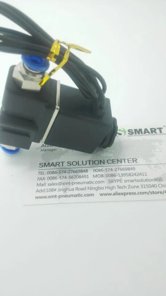 

10pcs Free shipping 1/8'' Normally Closed Plastic Solenoid Mini Valve with push in fitting Direct Acting 2P025-06 with fittings