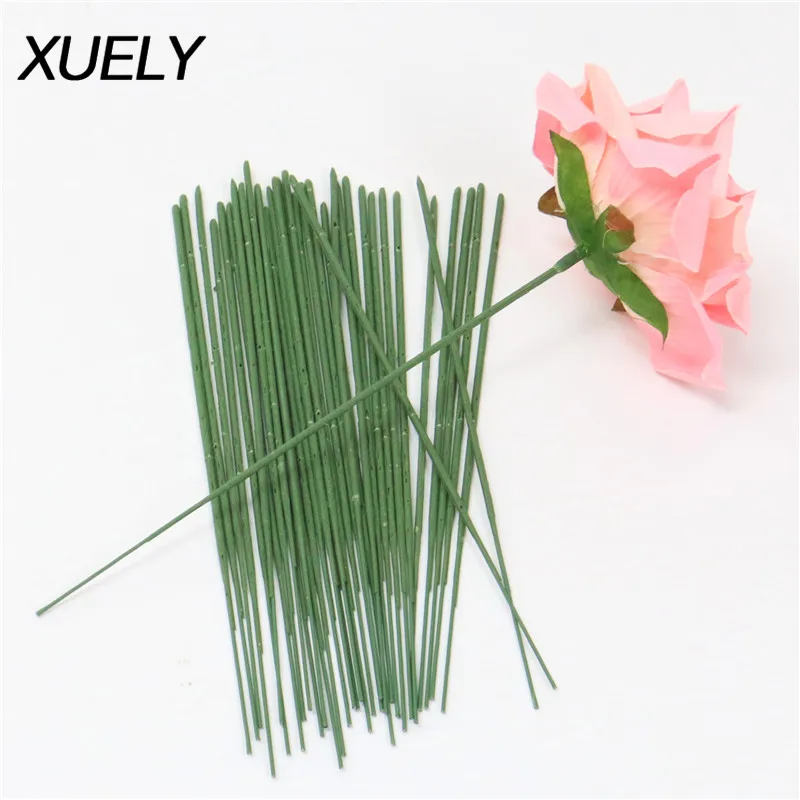 

50pcs/lot 17/25/40cm Plastic flower stem arrangement artificial flower head accessory Branches Florist Crafts for wedding decor