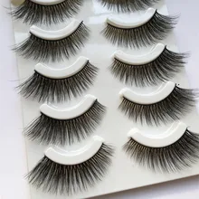 5 пар натуральные накладные ресницы ручной работы, Объемные Накладные ресницы, Мягкие Накладные ресницы, норковые накладные ресницы, накладные ресницы