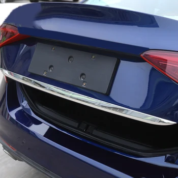 

For Alfa Romeo Giulia 2017 2018 Stainless Steel Rear Tail Trunk Decoration Cover Trim 1pcs Car Styling Accessories!