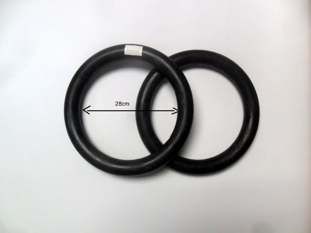 1 Pair Adjustable Black Gymnastics Ring Muscle Exercise Strength Physical Shoulder Fitness Training Pull-Up